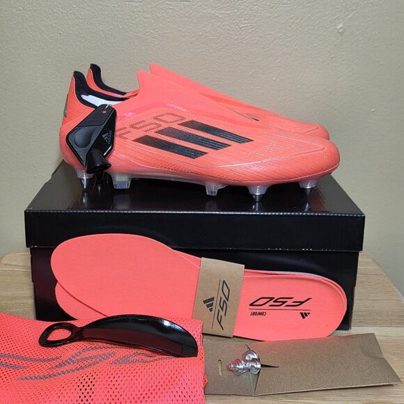 Adidas F50 Elite Laceless SG Soft Ground Cleats Vivid Horizon IF1318 Men’s 9 main image 4